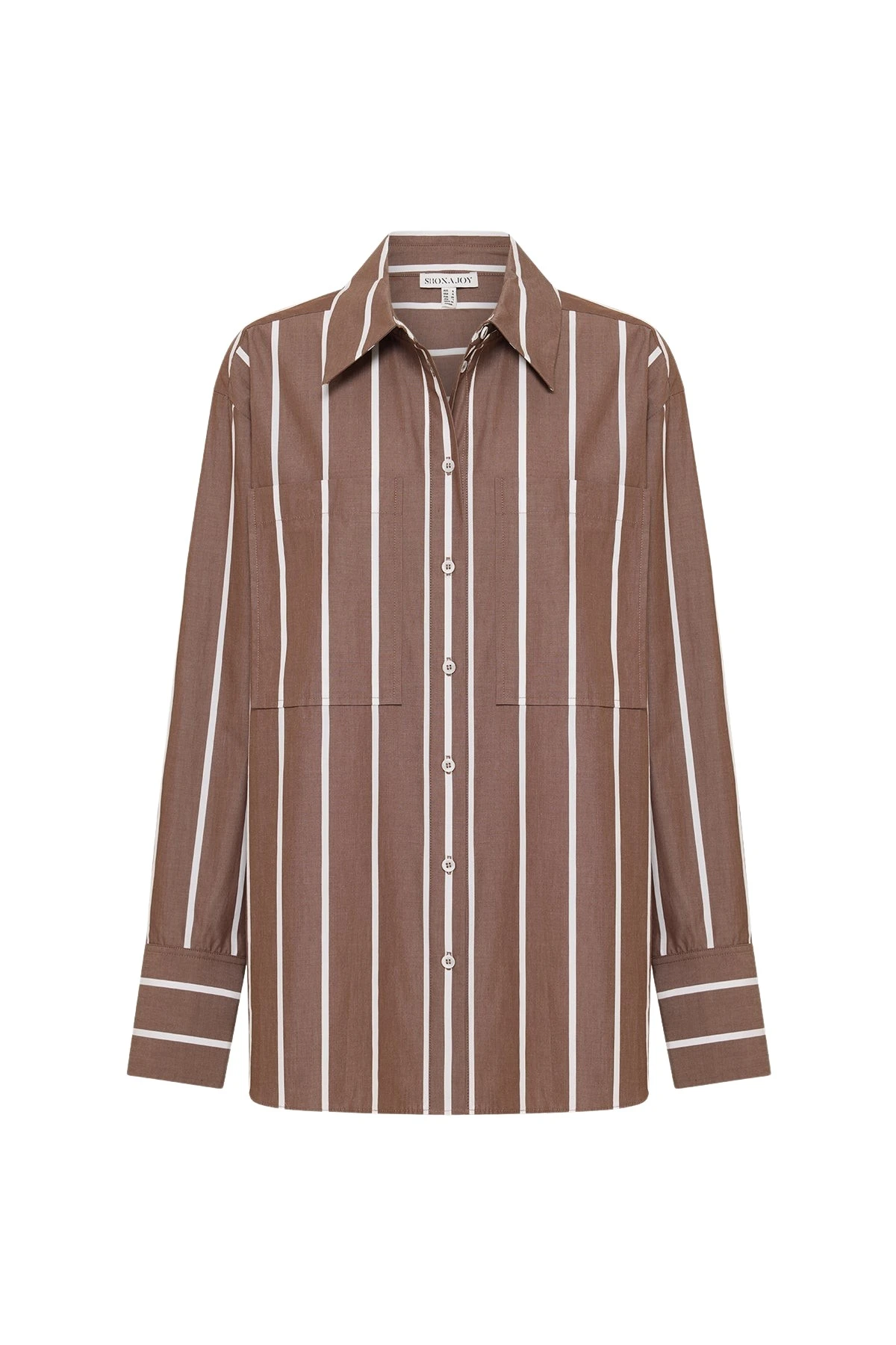 Shona-Joy-Spencer-Shirt-2025-coveti60470_nobg Shona Joy Brown Tops luxury Clothing from Luxury Handbags Marketplace