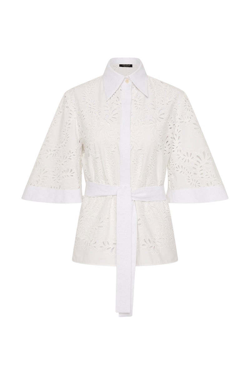 Carla-Zampatti-Ivory-Lace-Broderie-Fluted-Sleeve-Tie-Top59276_nobg Carla Zampatti Tops