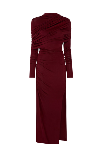 Lapointe Jersey Asymmetrical Shawl Draped Gown