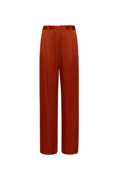 Lapointe Satin Relaxed Pleated Pant