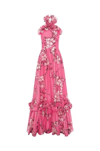 Leo-Lin-Isabelle17611_nobg Leo Lin Pink Dresses Soft pink and ivory magnolias scattered across a gentle base. Light