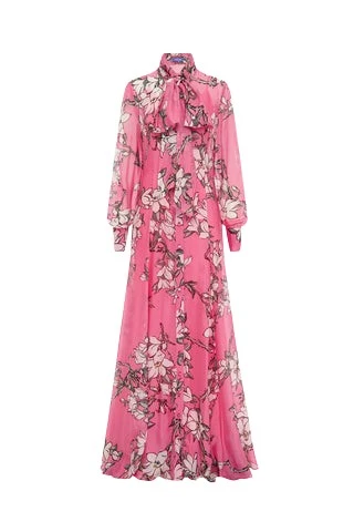 Leo-Lin-Lilith86574_nobg Leo Lin Pink Dresses Soft pink and ivory magnolias scattered across a gentle base. Light