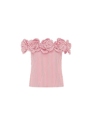 Leo-Lin-McKayla33147_nobg Leo Lin Multicolour Tops Premium cotton off shoulder top