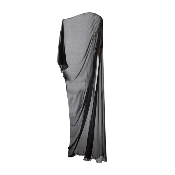 Marmar Halim Chiffon Cape Dresses