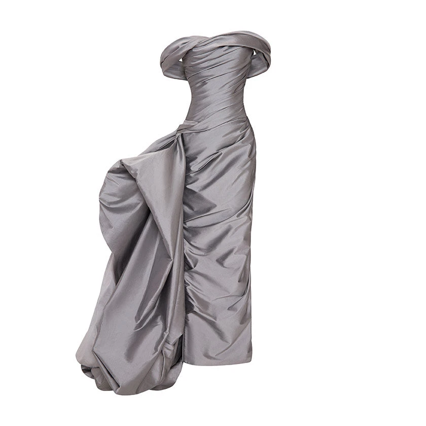 Marmar Halim Draped Taffeta With Side Tail Gown Gowns Marmar Halim Draped Taffeta With Side Tail Gown Gowns