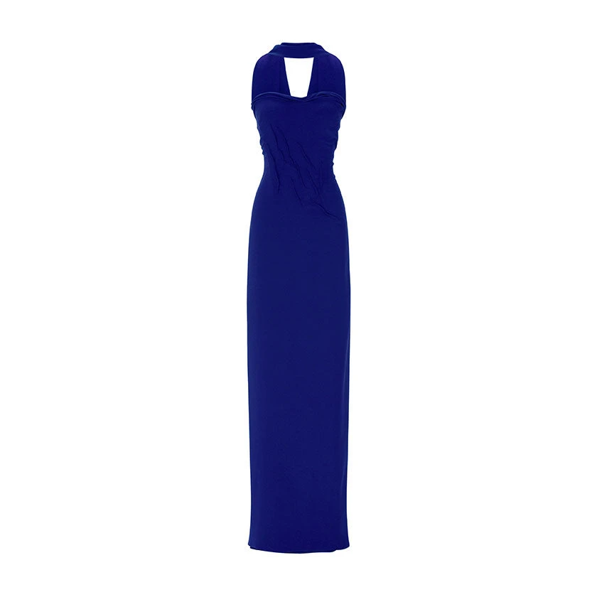 Marmar Halim Hand-Manipulated Crepe Gown With Cape Gowns Marmar Halim Hand-Manipulated Crepe Gown With Cape Gowns