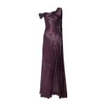 Marmar Halim Hand Pleated Draped Satin-Like Gown With One Shoulder Cape Gowns Marmar Halim Hand Pleated Draped Satin-Like Gown With One Shoulder Cape Gowns