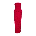 Marmar Halim Hand Pleated Taffeta-Silk Gown Gowns
