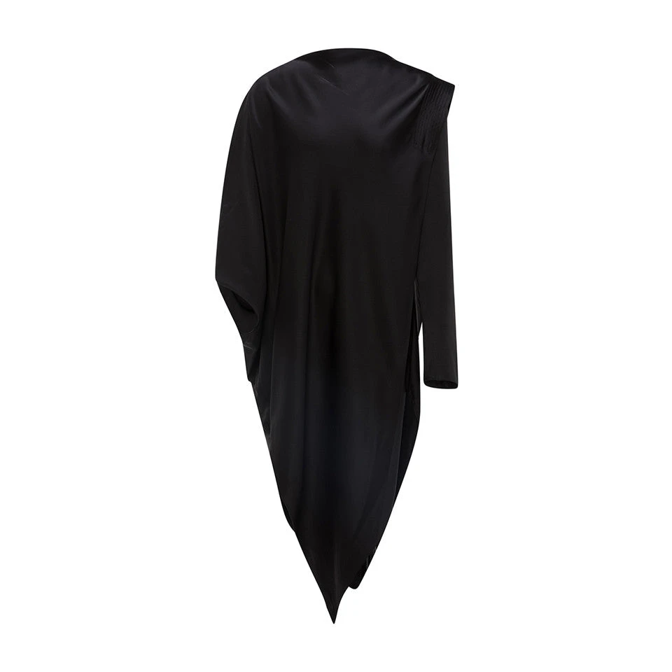 Marmar Halim Silk Satin Asymmetrical Top With One Shoulder Pad Top Marmar Halim Silk Satin Asymmetrical Top With One Shoulder Pad Top