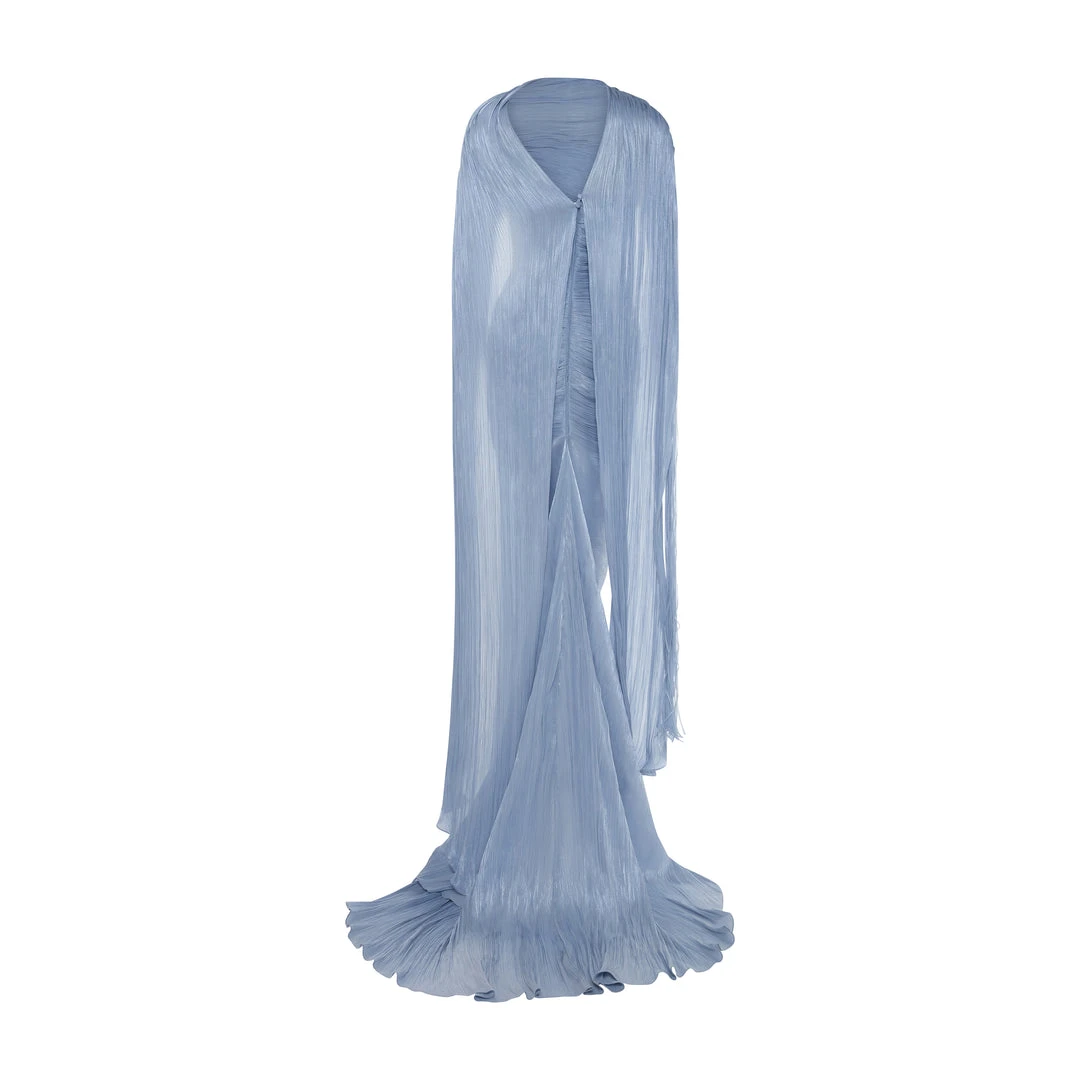 Marmar Halim Tatiana - Strapless Pleated Silk Gown With Slit Marmar Halim Tatiana - Strapless Pleated Silk Gown With Slit