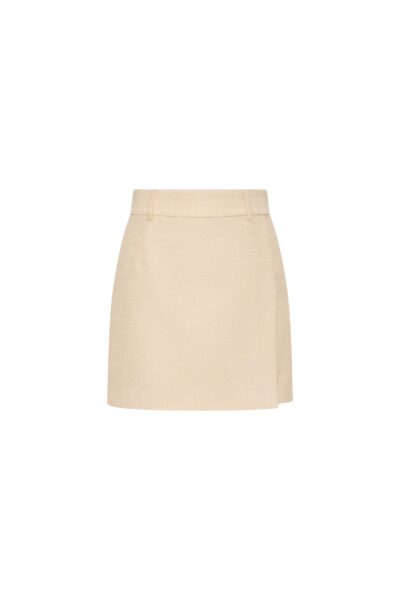 Rebecca Vallance Beige Clothing The Winnie Skort in oatmeal is a versatile wardrobe staple