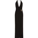 Rebecca Vallance Black Clothing The Zaley Halter Maxi Dress is eye-catching in black
