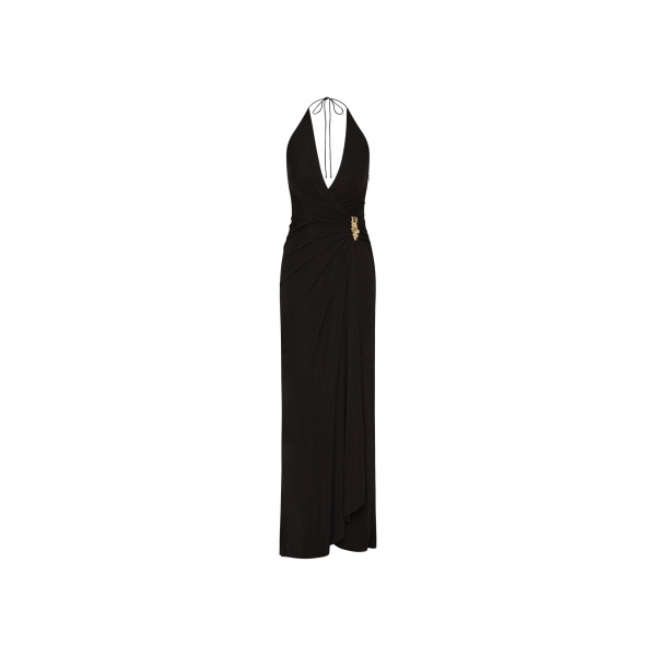 Rebecca Vallance Black Clothing The Zaley Halter Maxi Dress is eye-catching in black