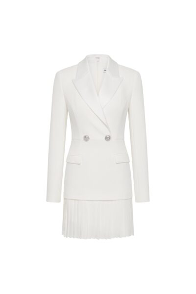 Rebecca Vallance Ivory Clothing The Atlas Mini Dress in ivory is effortlessly chic