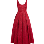Asher Midi Dress in Crimson