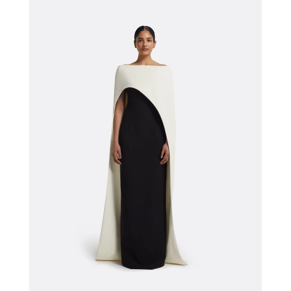 Azrael Long Dress & Maddox Harness in Ivory & Black - Image 2
