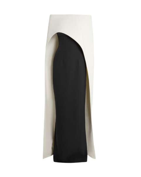 Azrael Long Dress & Maddox Harness in Ivory & Black