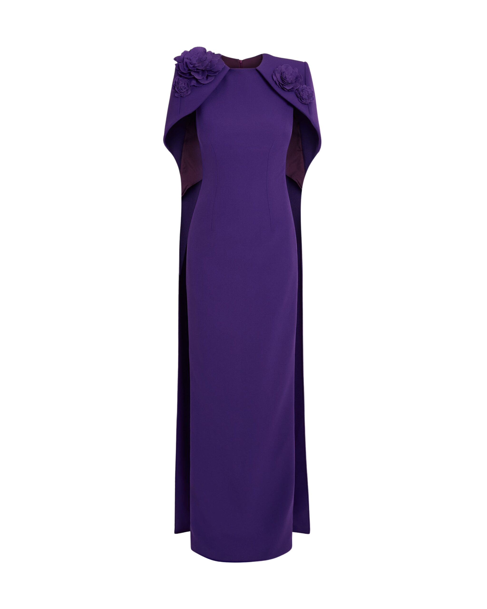 Safiyaa-Lennox-Long-Dress-in-Pansy-with-Pansy-Embellishment-Coveti-scaled29954_nobg Lennox Long Dress in Pansy with Pansy Embellishment - Image 1