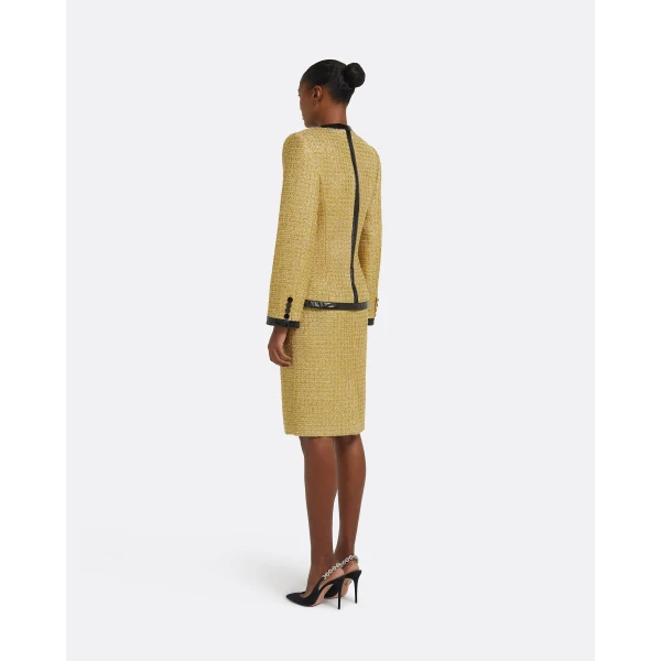 Lucas Midi Skirt in Yellow Gold - Image 6