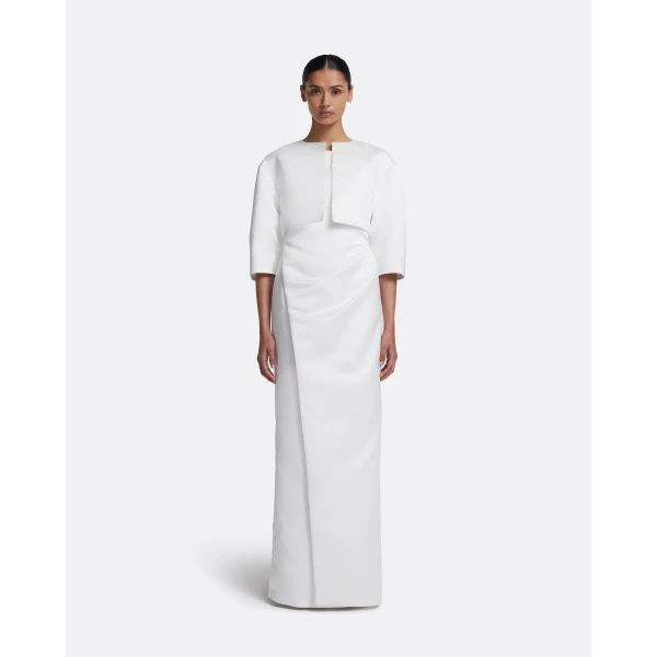 Misaki Long Dress in Porcelain - Image 6
