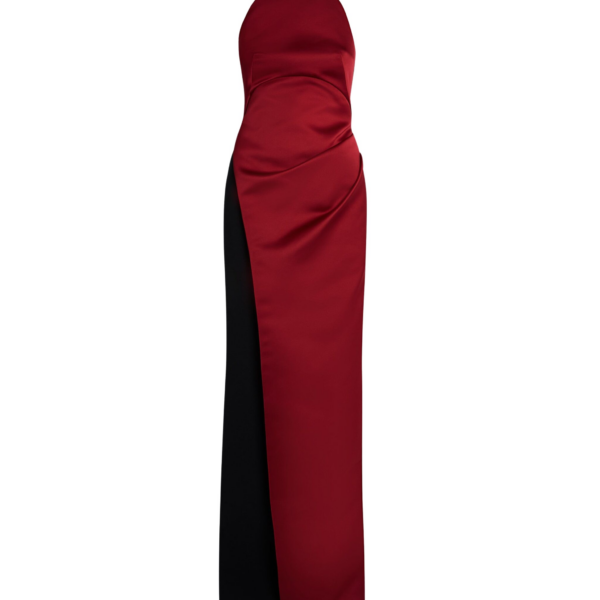 Misaki Long Dress in Swinton on Black