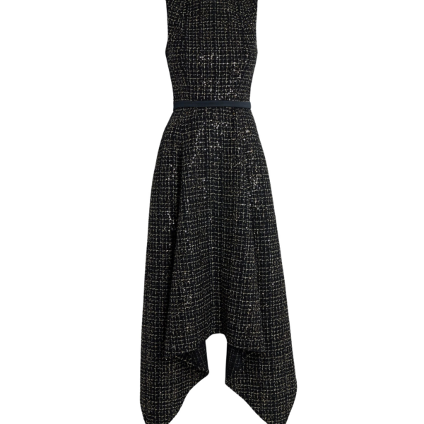 Okimi Dress in Black & Gold