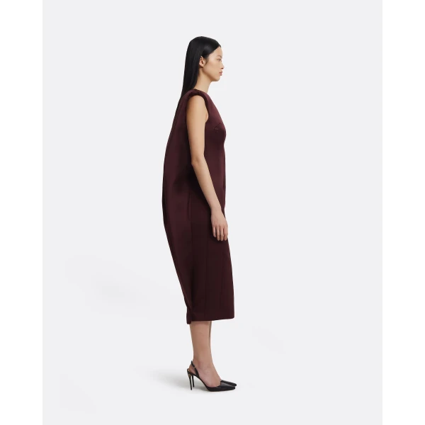 Rika Midi Dress in Wine - Image 5