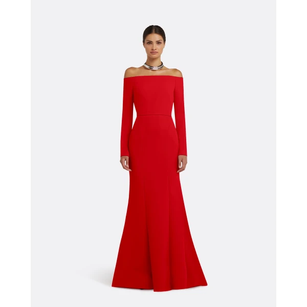 Rory Cherry Red Long Dress - Image 2