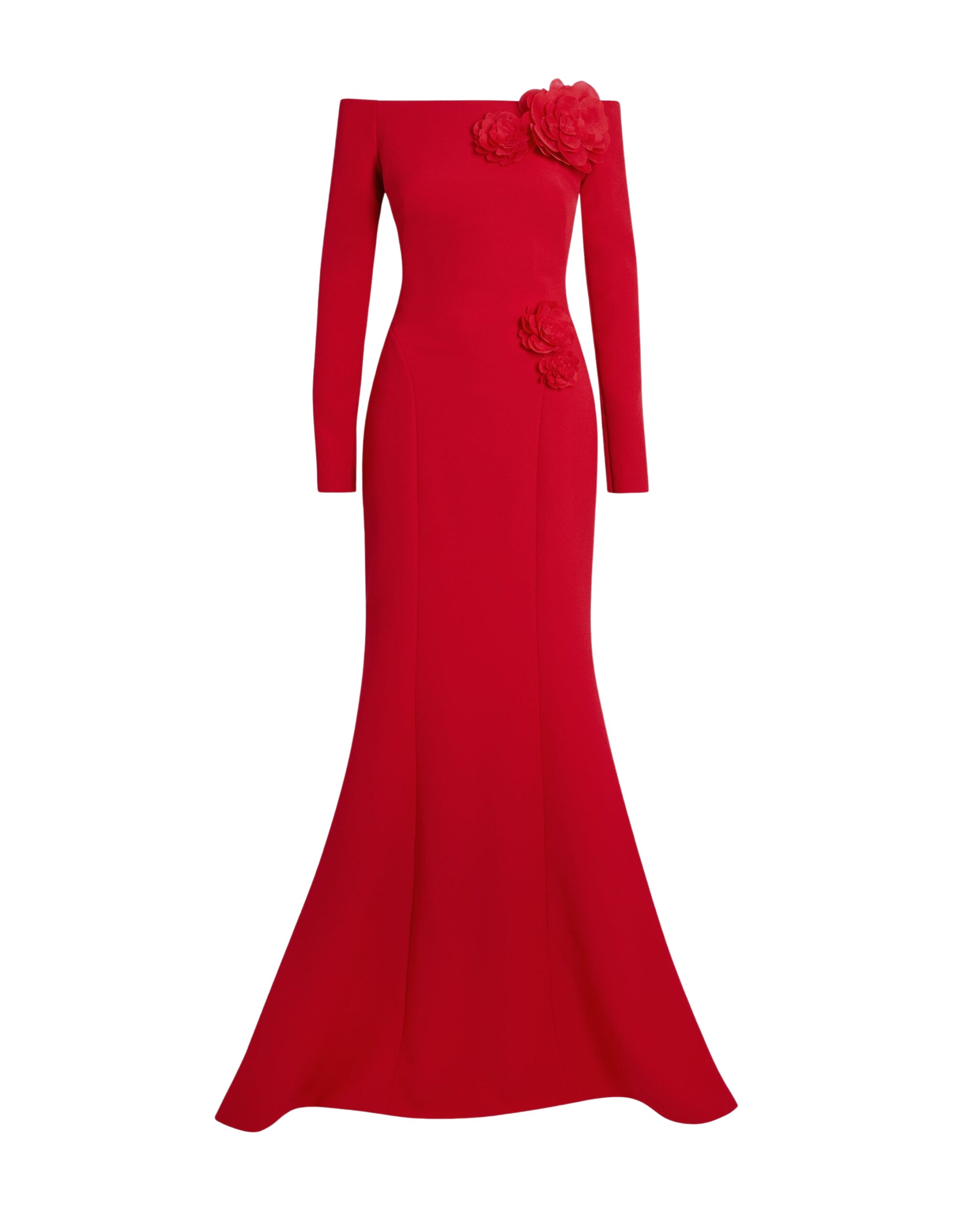Safiyaa-Rory-Long-Dress-in-Crimson-with-Crimson-Applique-Coveti-scaled73080_nobg Rory Long Dress in Crimson with Crimson Appliqué - Image 1