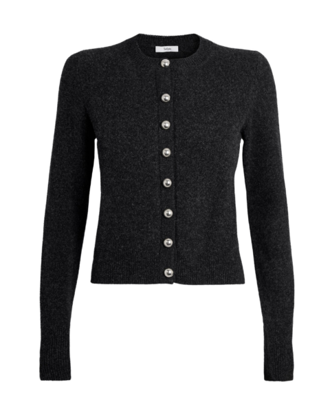 Selen Cardigan in Black Melange