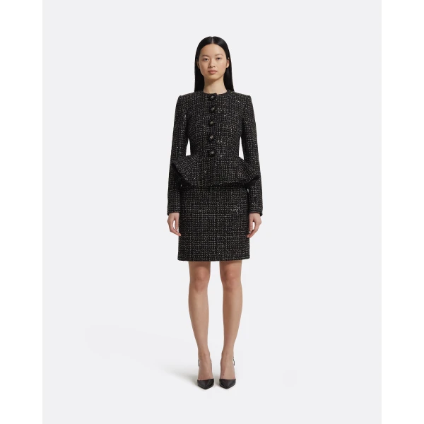 Tomomi Jacket in Black & Gold with Black Pearl - Image 3