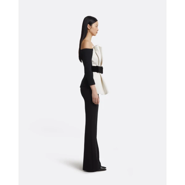 Yuka Top in Ivory On Black - Image 6