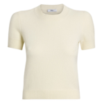 Zade Knitted T-Shirt in Ivory