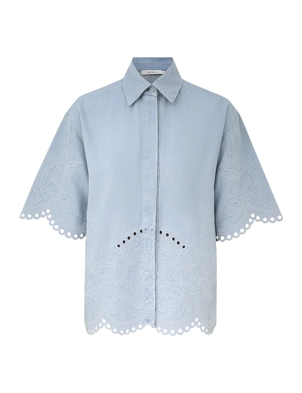 Zimmermann-Daylight-Denim-Shirt-2025-coveti15745_nobg Elevate your elegance in this Zimmermann Tops from the 2025 resort wear edit