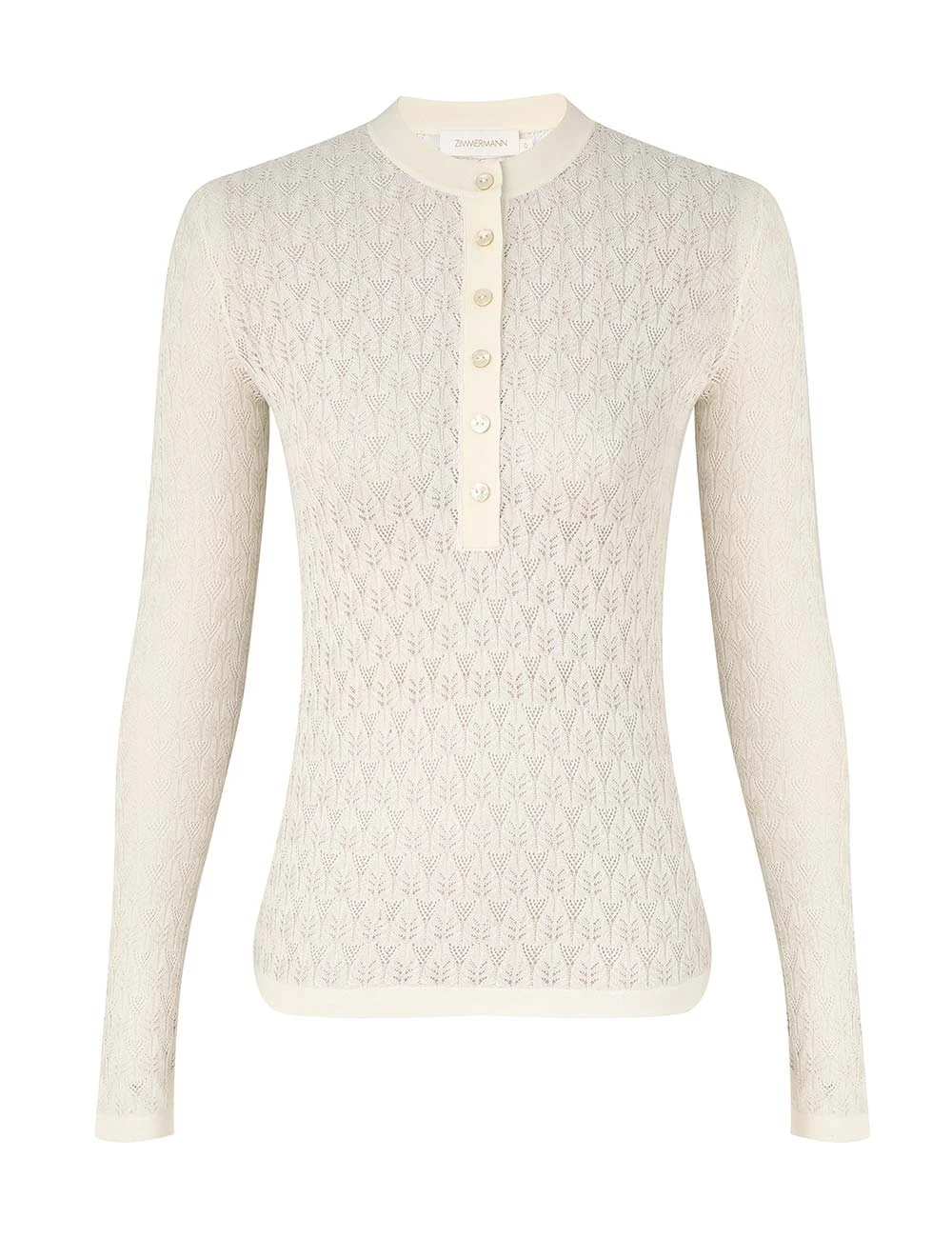Zimmermann Lace Knit Buttoned Top | Ready to Wear 2025 Collection Luxury Shoes Elevate your elegance in this Zimmermann Tops from the 2025 resort wear edit