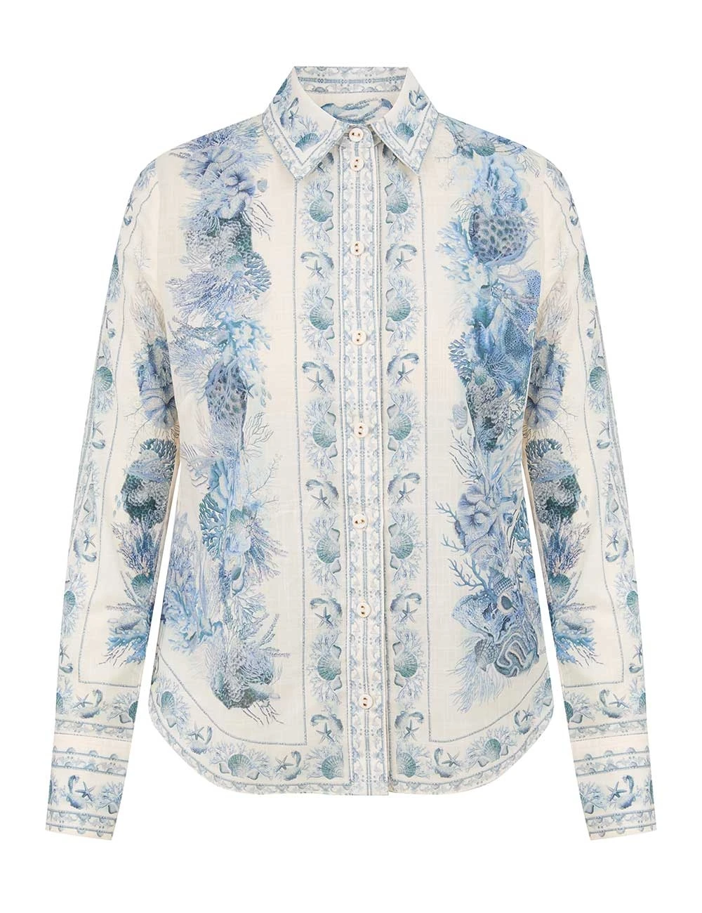 Zimmermann Wanderlust Body Shirt | Ready to Wear 2025 Collection Luxury Shoes Elevate your elegance in this Zimmermann Tops from the 2025 resort wear edit