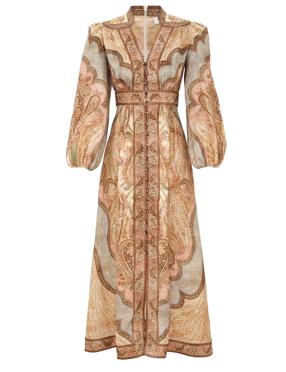 Zimmermann Wanderlust Plunge Midi Dress | Ready to Wear 2025 Collection Luxury Shoes Elevate your elegance in this Zimmermann Dresses from the 2025 resort wear edit