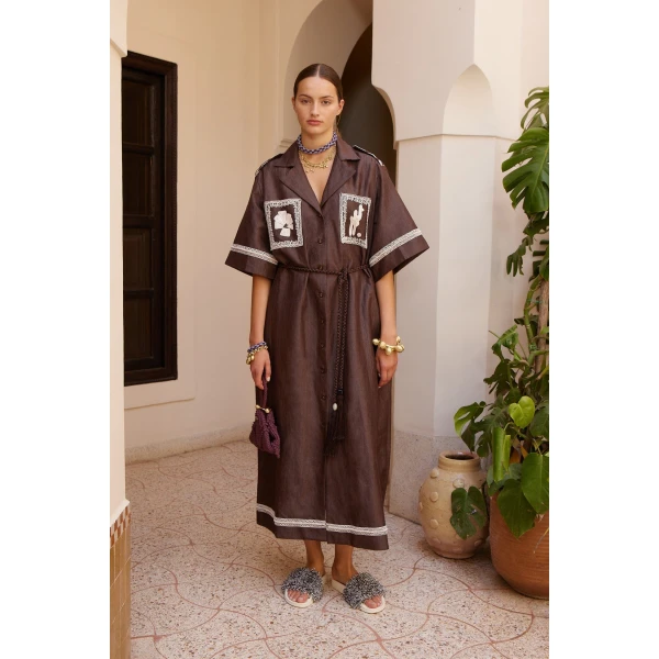 Alemais Leandra Corded Relaxed Shirtdress