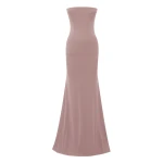 Alex Perry strapless gown in stretch mesh, a corseted red-carpet evening column