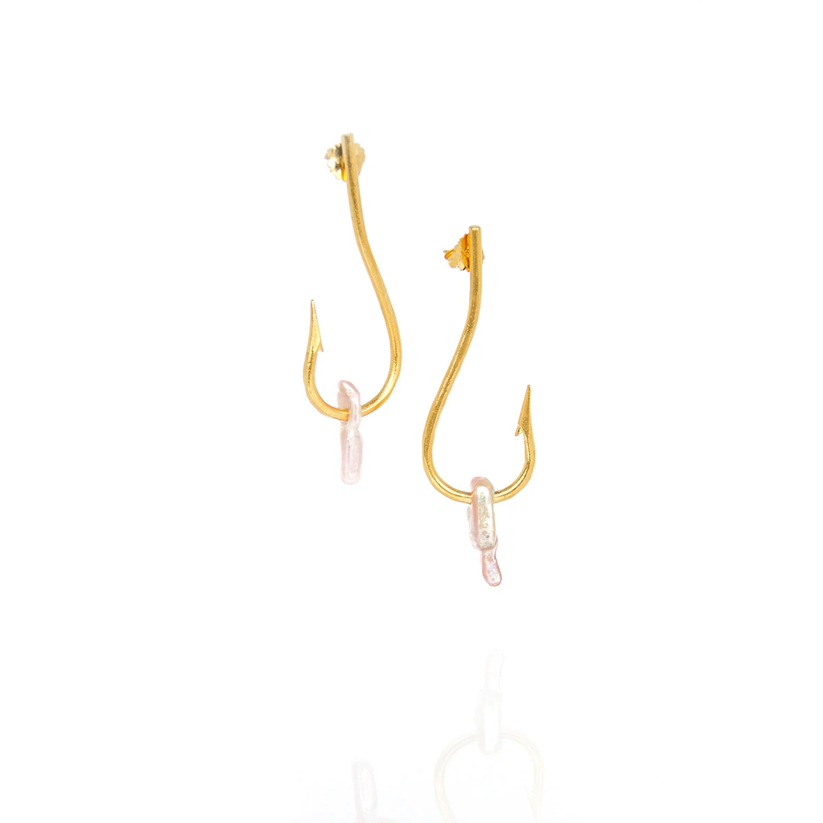 Alexandra Hakim Golden Big Hook Earrings designer jewelry designer jewelry