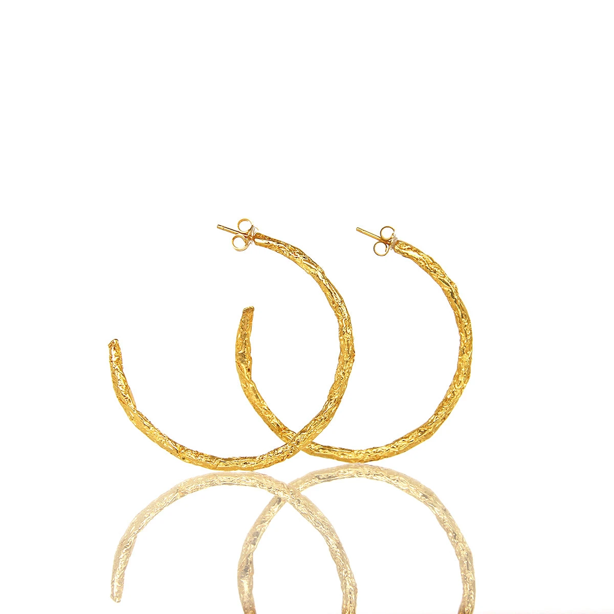 Alexandra Hakim Golden Foil Hoops designer jewelry designer jewelry