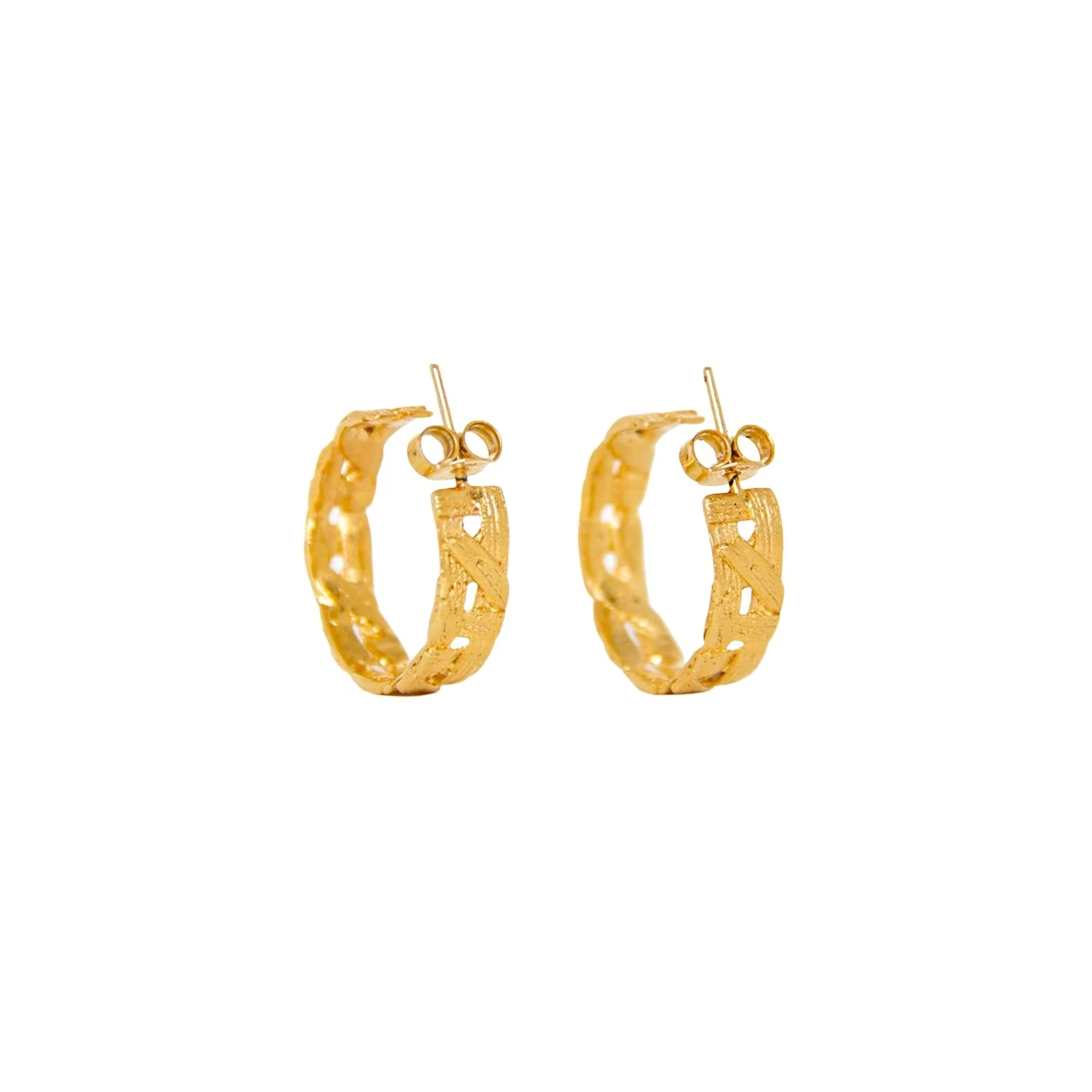 Alexandra-Hakim-Golden-Khaizaran-Small-Hoops-166233_nobg designer jewelry