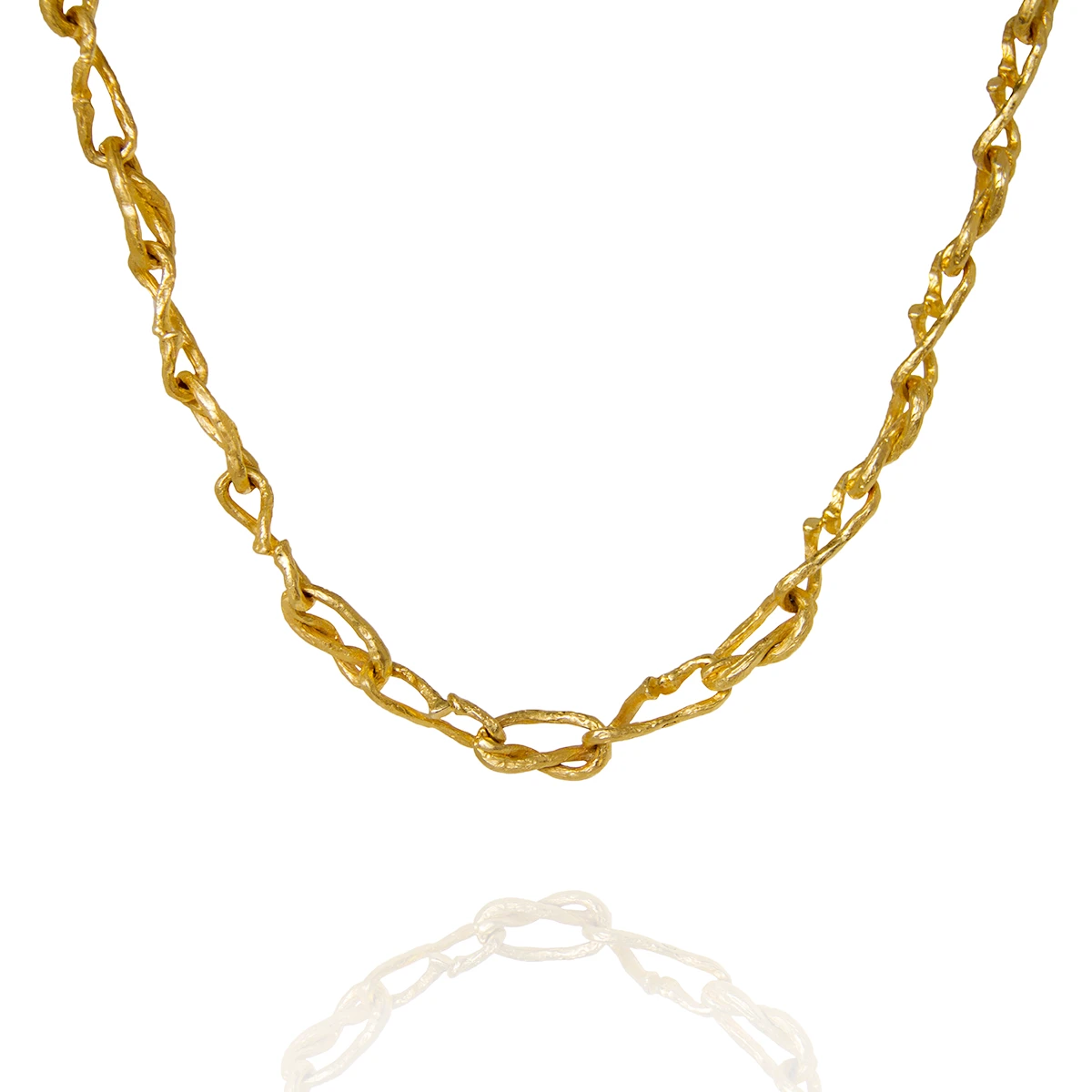 Alexandra Hakim Golden Knotted Chain designer jewelry designer jewelry