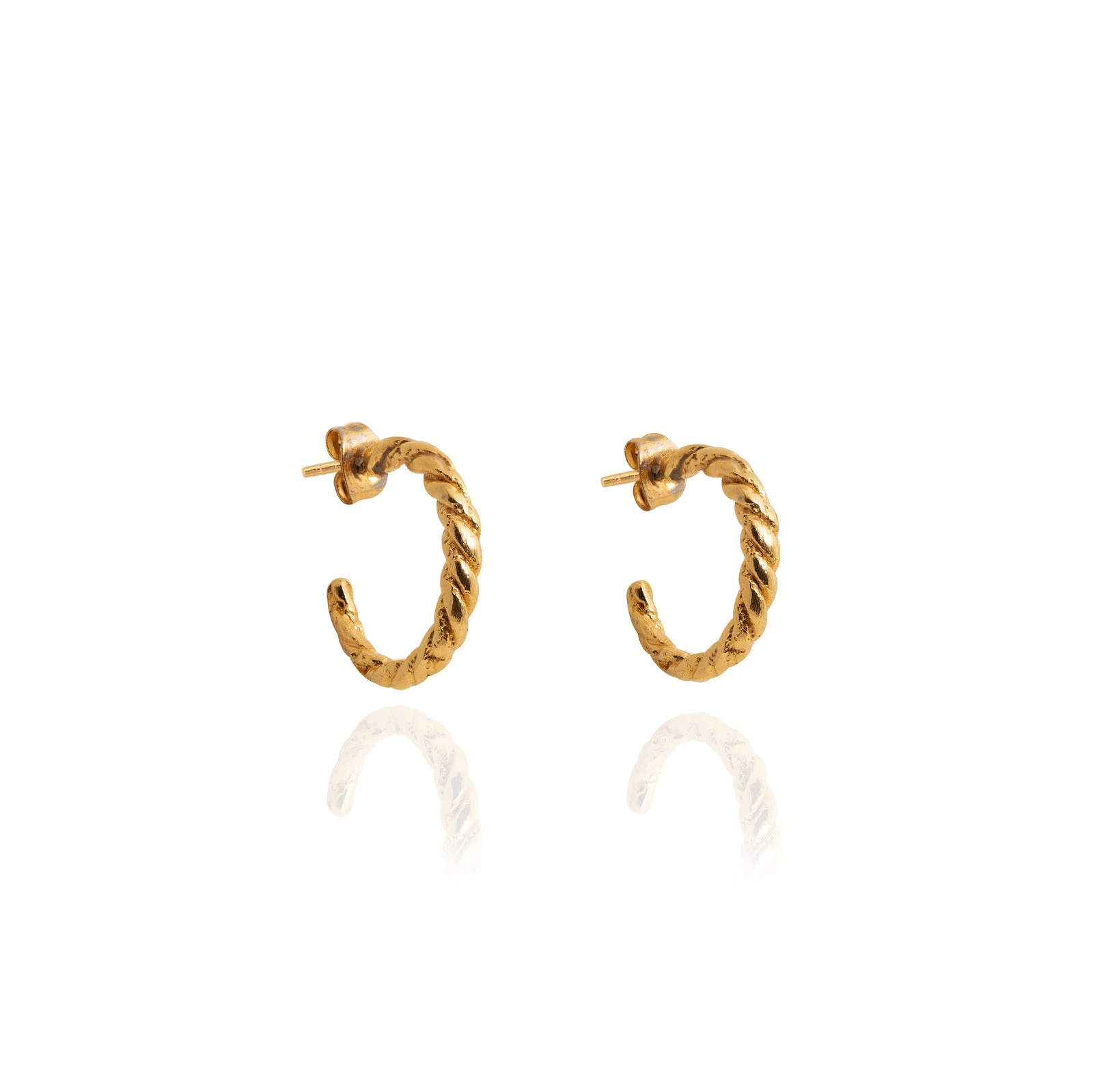 Alexandra Hakim Golden Rope Small Hoops designer jewelry designer jewelry