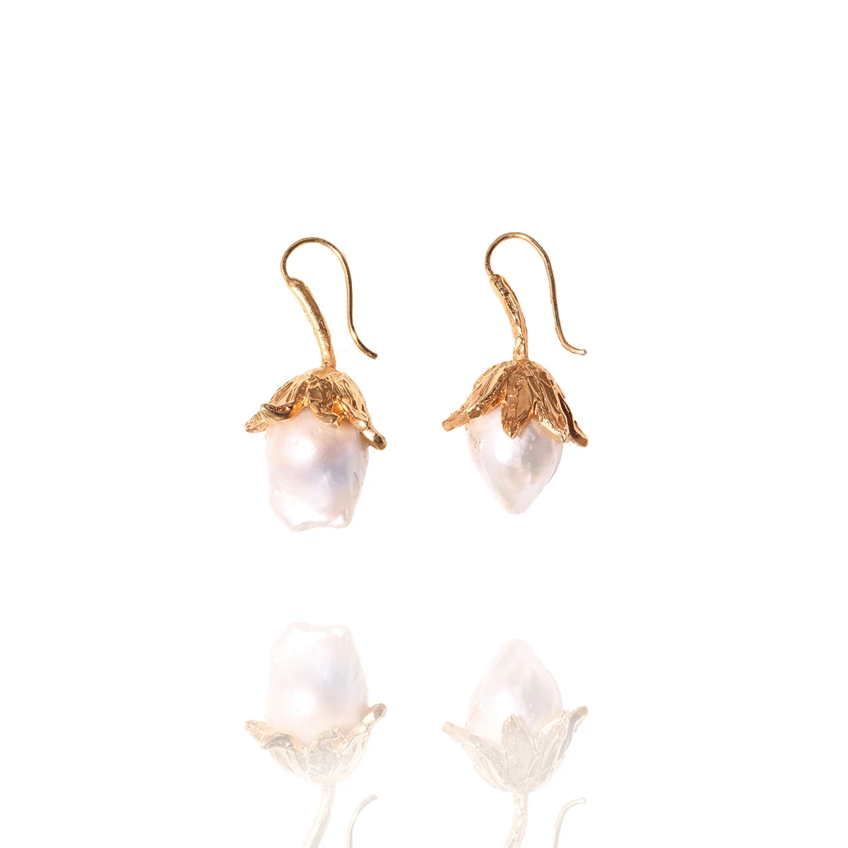 Alexandra Hakim Golden Strawberry Drops Earrings designer jewelry designer jewelry