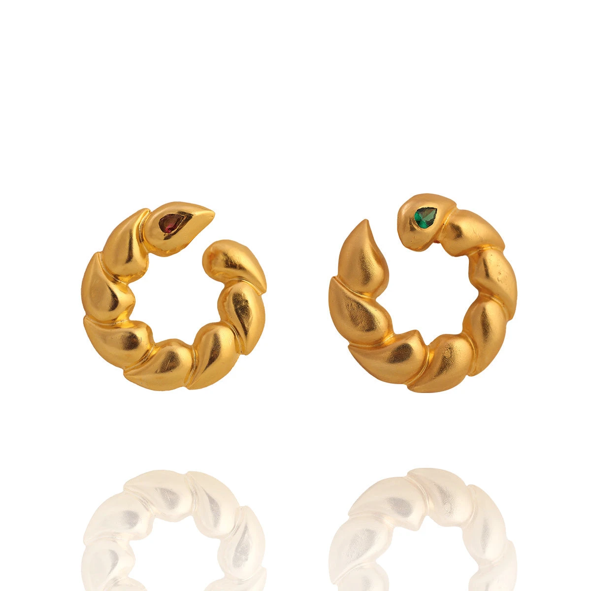 Alexandra Hakim Green & Red Retro Earrings designer jewelry designer jewelry