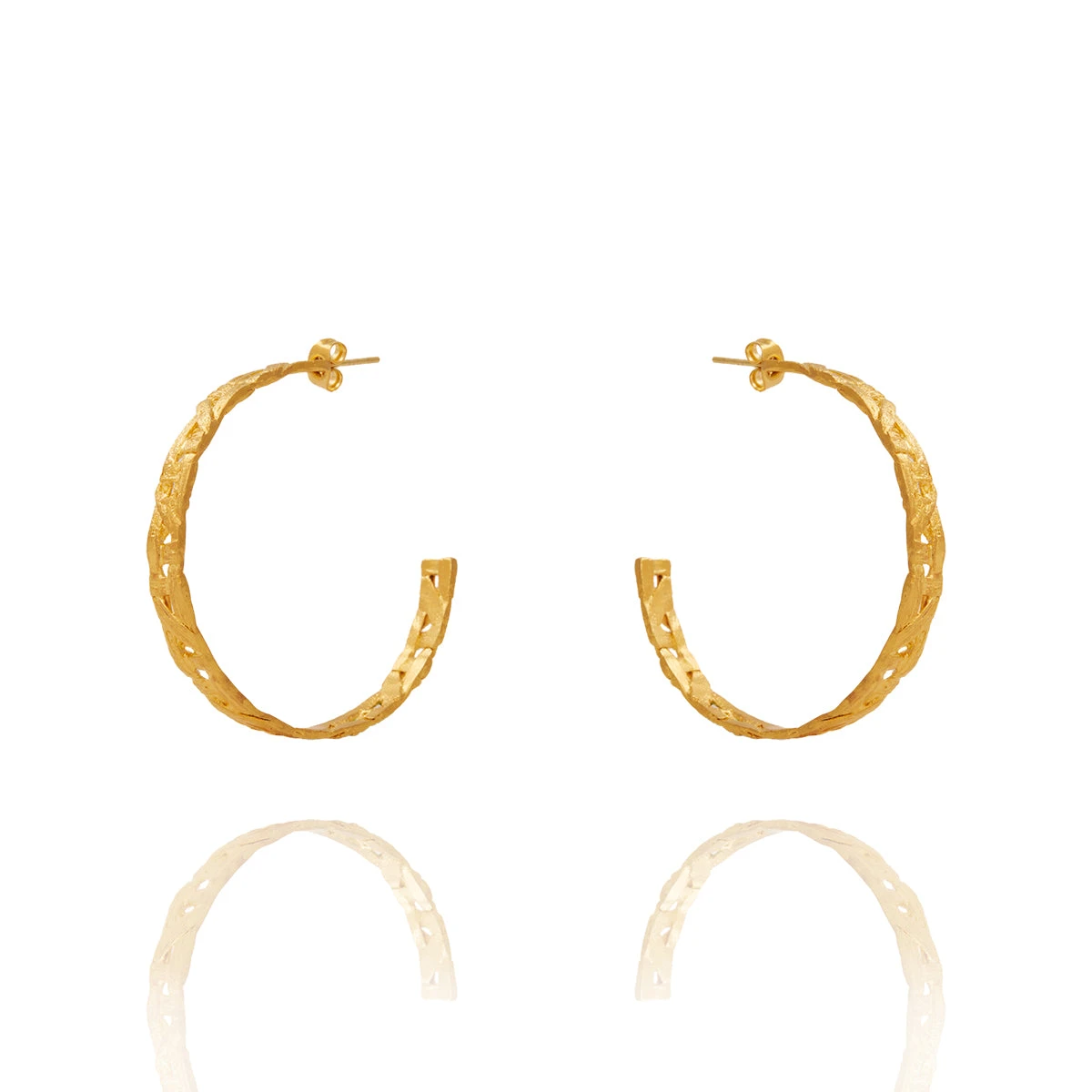 Alexandra Hakim Large Gold Khaizaran Hoops designer jewelry designer jewelry