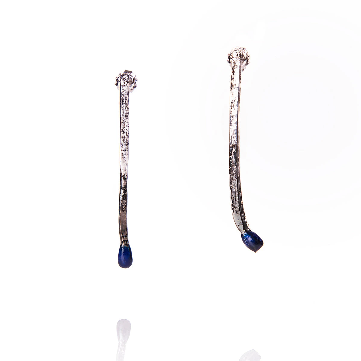 Alexandra Hakim Silver Matches Earrings designer jewelry designer jewelry