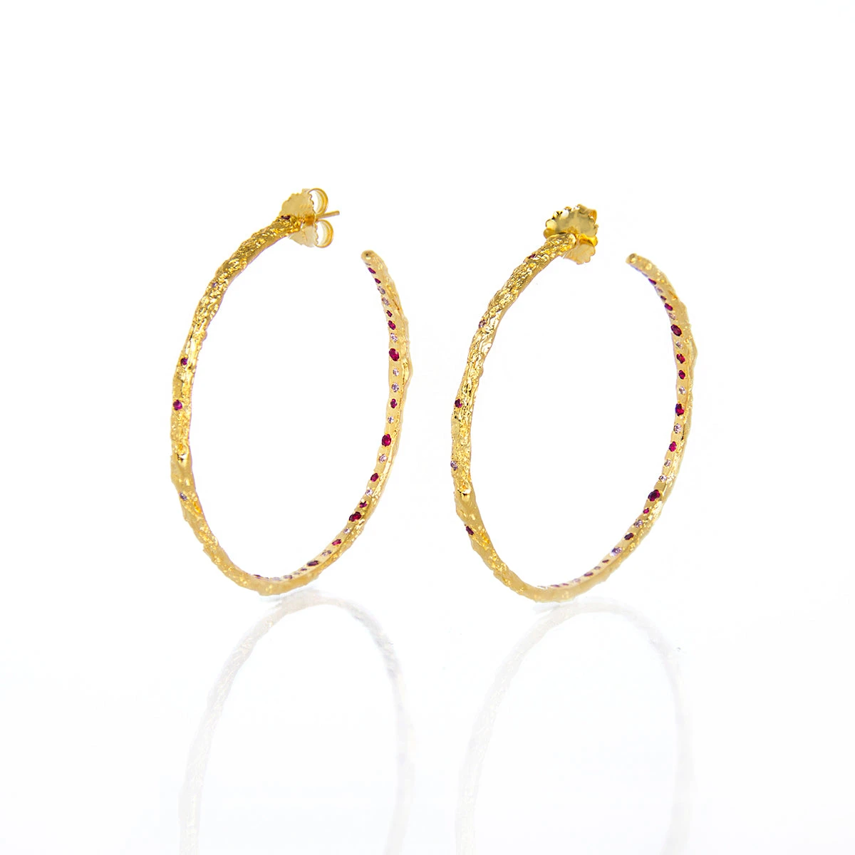 Alexandra Hakim Xl Golden Foil Hoops designer jewelry designer jewelry