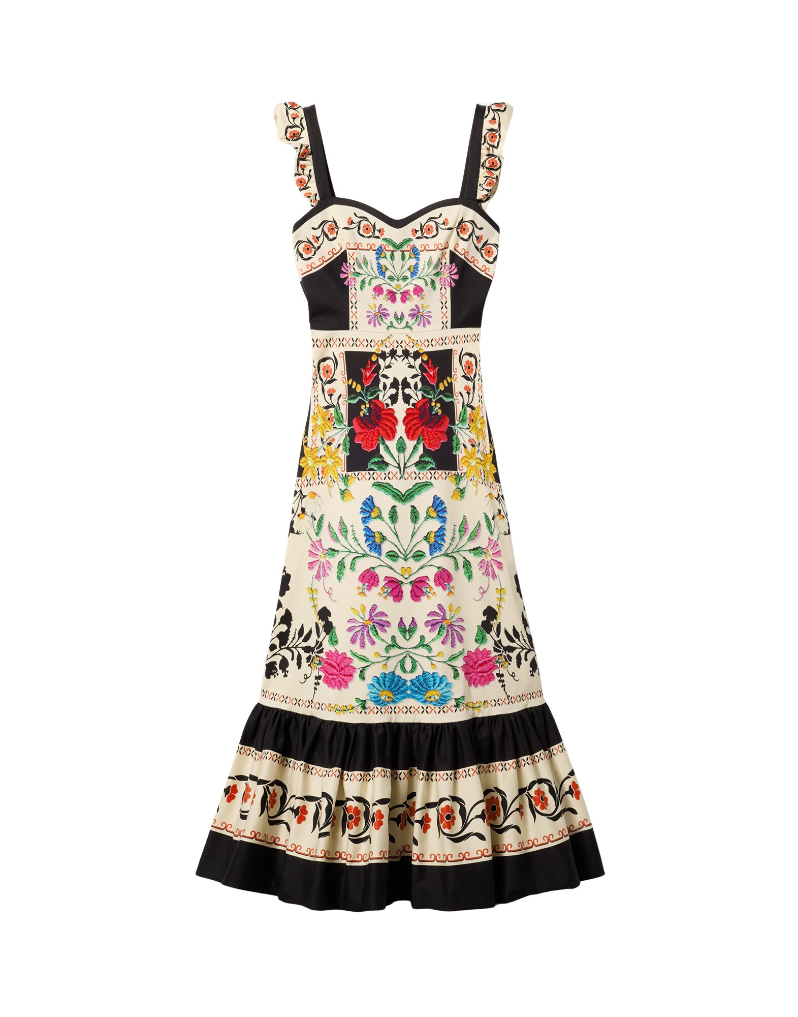 La-Double-J-Gingerbread-Dress-coveti-560312_nobg La DoubleJ Gingerbread Dress Plaza Placée Ivory in Flat Cotton Stretch - Dresses - Milanese Maximalist Fashion at Luxury Shoes